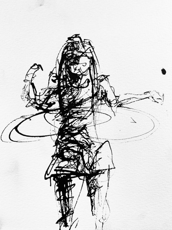 Hula Hoop In Ink by Rufo Art