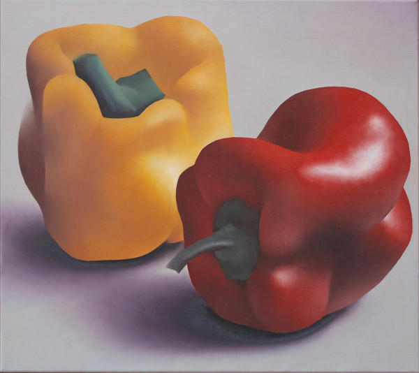 Red and Yellow Peppers by Robert Peterson