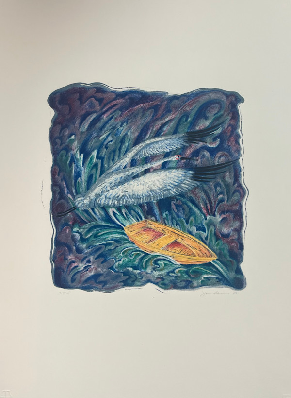 Golden Boat on Bitter Lakes by Jane Abrams