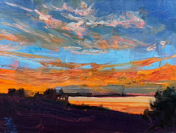 Sunset over Miles River by Betty Huang