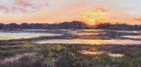 Sunset Over the Marsh by Betty Huang