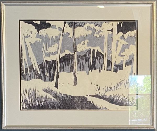 Winter Woodcut by Lisa Sutton