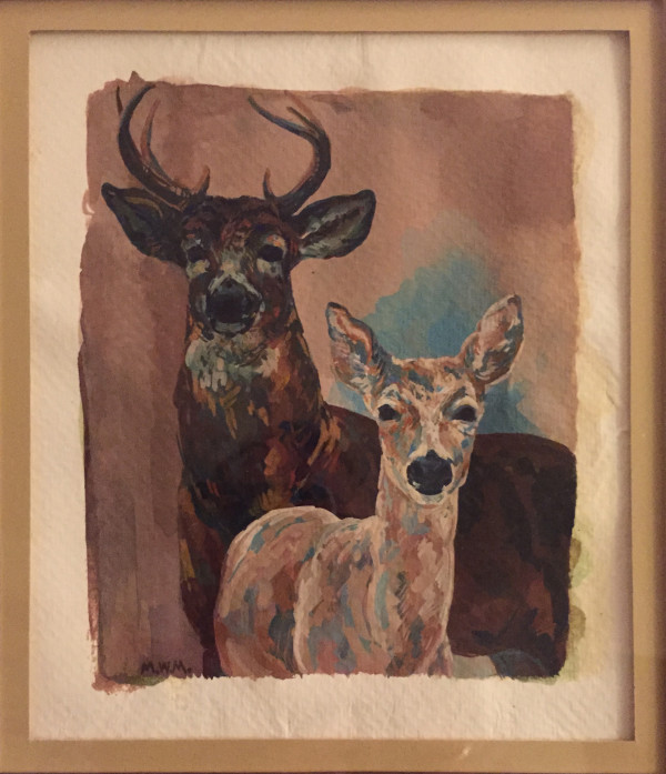 Two Deer, 1999 by Melissa Miller