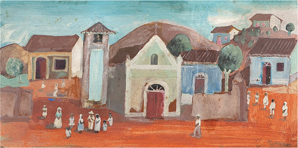 Aldeia com Figuras, 1942 by Fulvio Pennacchi