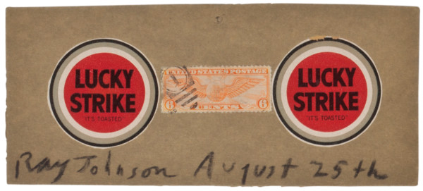 Lucky - Two Luckys and a United States 6 Cents Postage Stamp by Ray Johnson