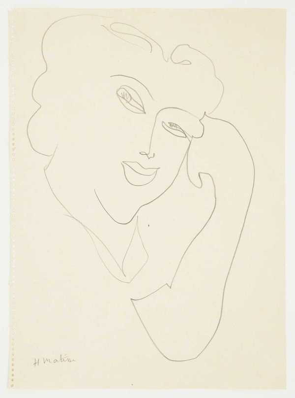 Tête, main au visage, 1939 by Henri Matisse