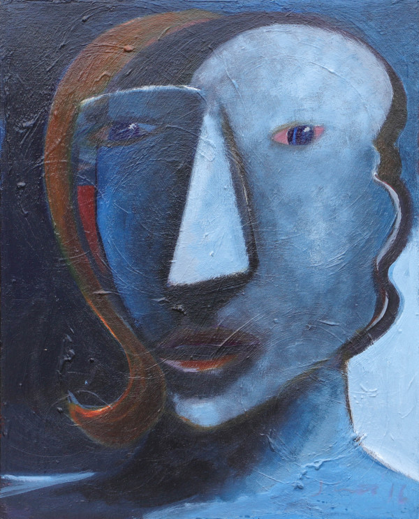 1221 Blue Head by Judy Gittelsohn