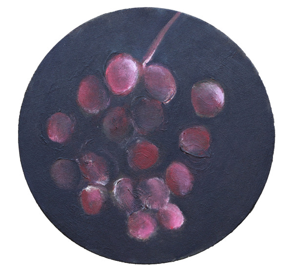 1291 Small Round dark pink grapes by Judy Gittelsohn