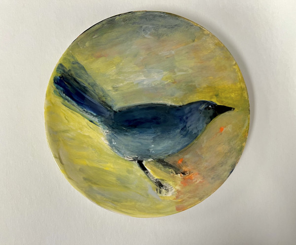 1438 Dark Blue Bird by Judy Gittelsohn