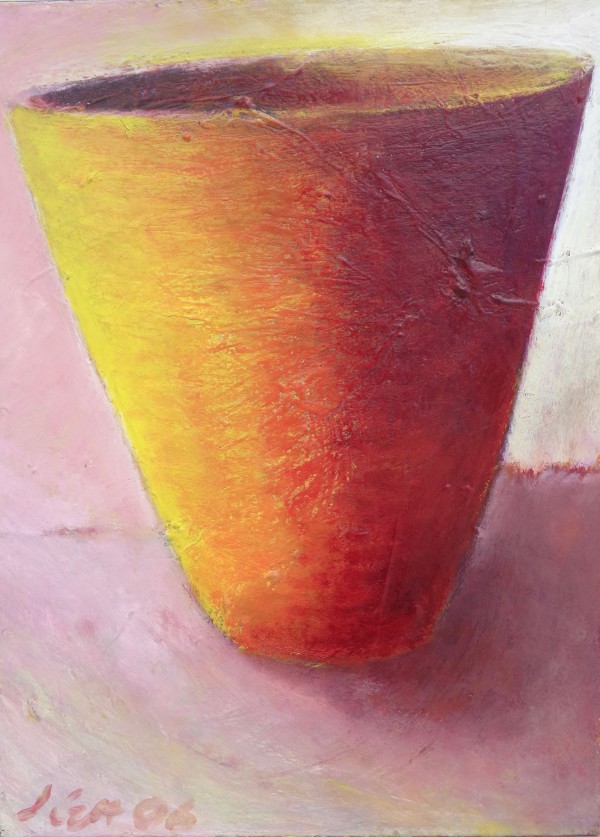 1140 Yellow Orange Cup by Judy Gittelsohn