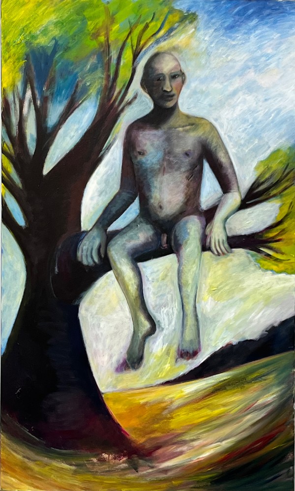 1414 Man in Tree by Judy Gittelsohn