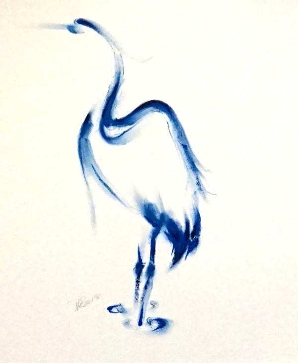 Crane in water