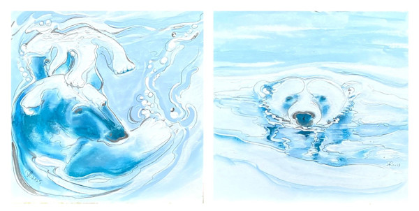 Polar Bear 10  and 11 (10x10 mini)