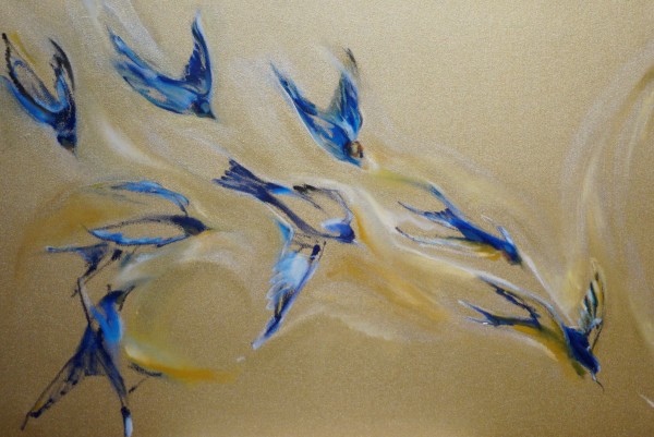 Swallows in Flight 2020 (diptych panel A)