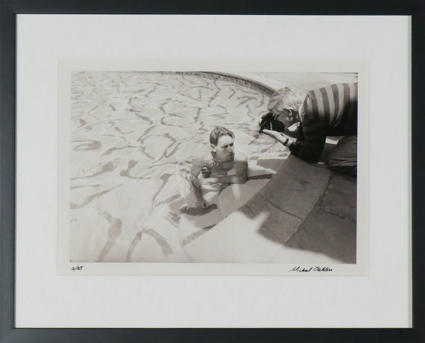 Hockney with Swimmer Boy by Michael Childers