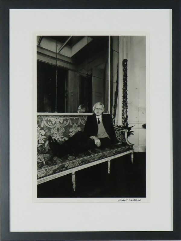 Andy Warhol in Paris Sofa (portrait) by Michael Childers