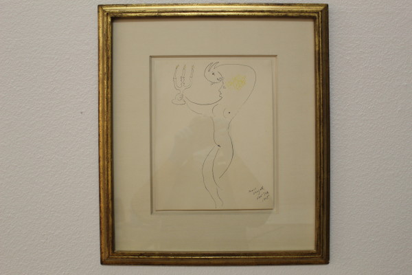 Yellow-haired Nude with Candelabra and Goat*