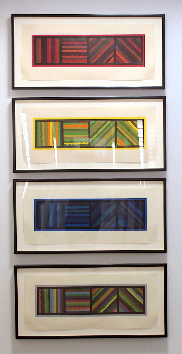 Bands (not straight) in Four Directions (Qty 4) by Sol LeWitt