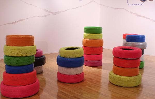 Seven Tire Mountain by Justin Favela, Jay Lynn Gomez