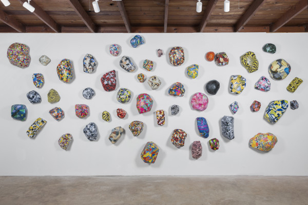 Collage Rock Installation by Ray Beldner