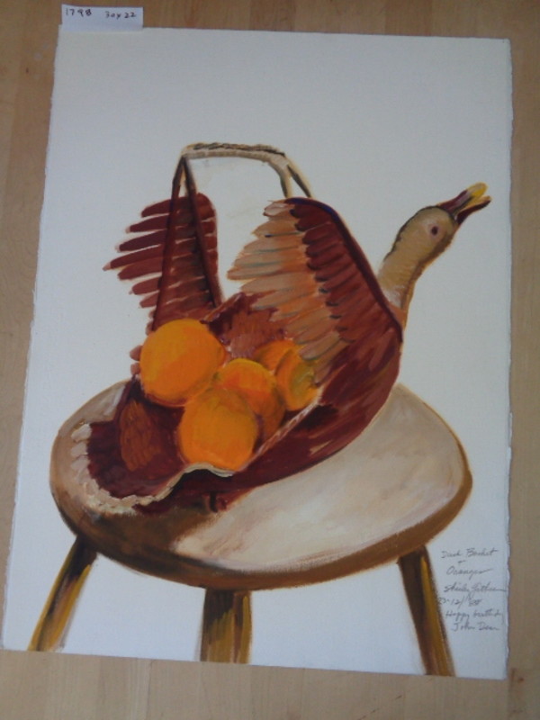 1798 Duck Basket & Oranges by Shirley Gittelsohn