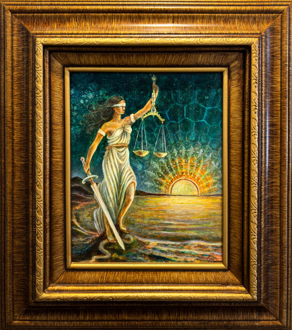 Lady Justice & the New Dawn by Katie Rose Rainbow Maker