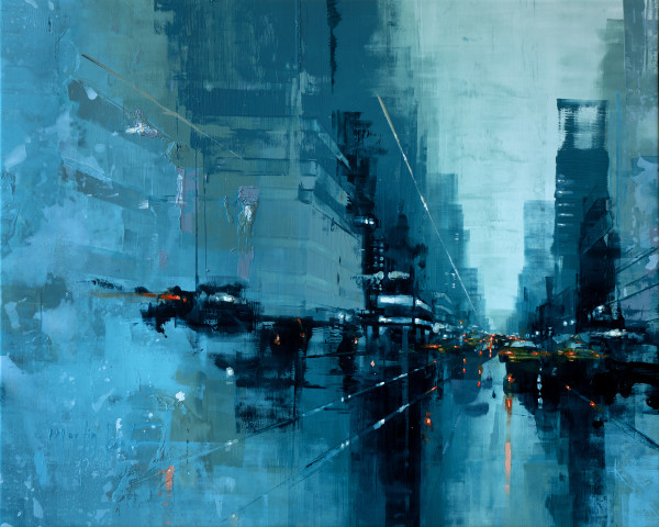 New York fading blue IV by Martin Köster