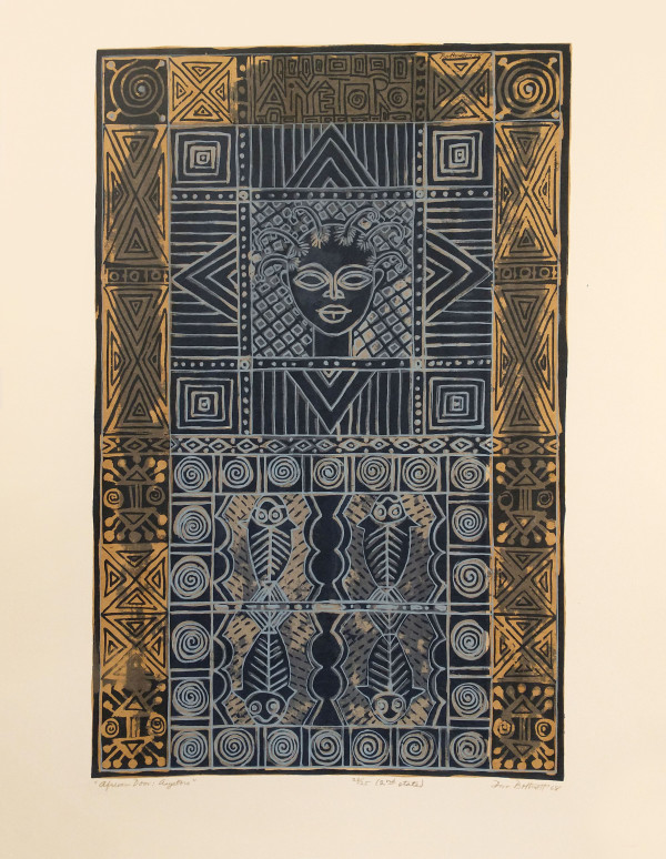 African Door: Aiyetoro, 2nd state   no. 24/25 by Dorr Bothwell