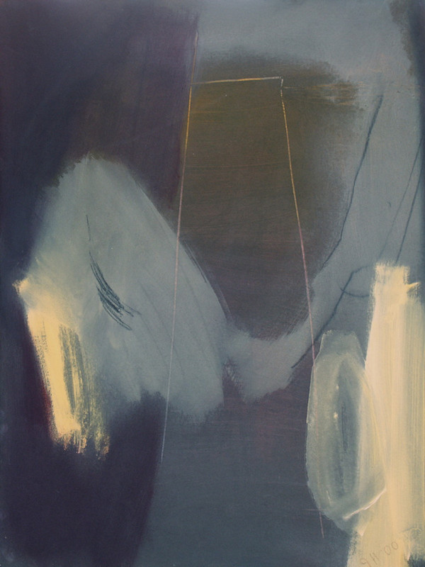 Untitled (Indigo, Gray, Yellow) by Judith Hale, Image 1.
