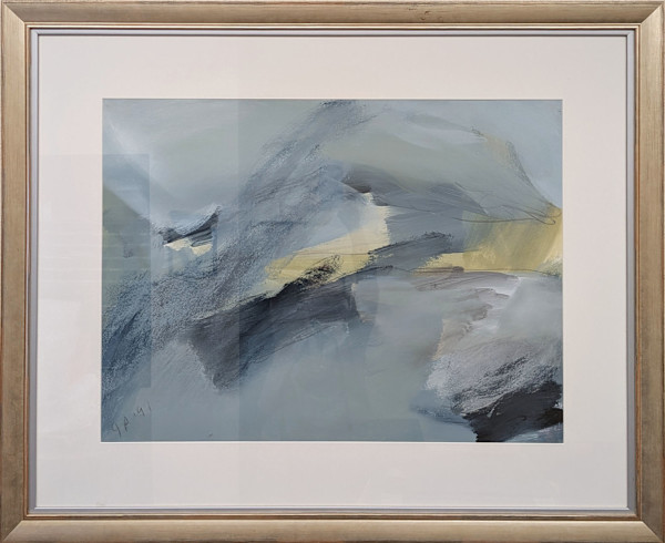 Untitled (Large Blue, Gray, Yellow) by Judith Hale