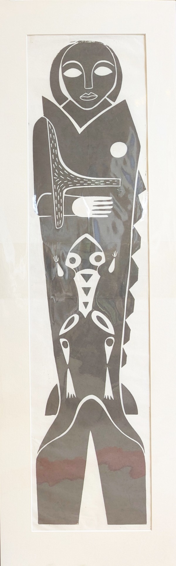 Fish, Frog, Woman (without woodgrain) by Emmy Lou Packard