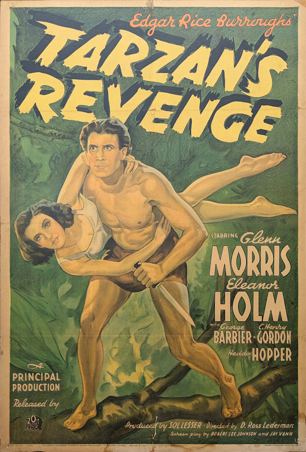 Tarzan's Revenge  (Theatrical release poster mounted on board) by Joseph H. Tooker Litho Co. Inc.