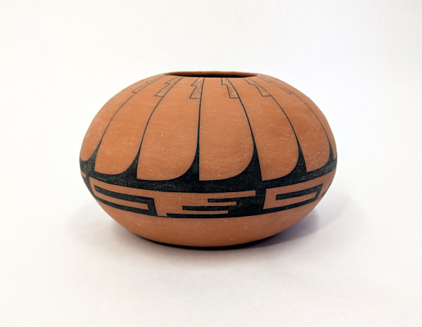 Untitled, (Terracotta Flattened Seed Jar) by Pam Jujan-Hauer
