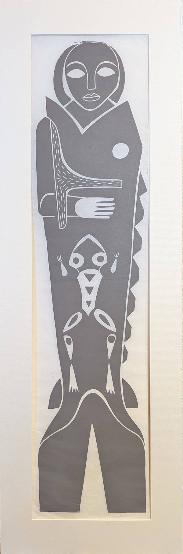 Fish, Frog, Woman (without woodgrain) by Emmy Lou Packard, Image 6.