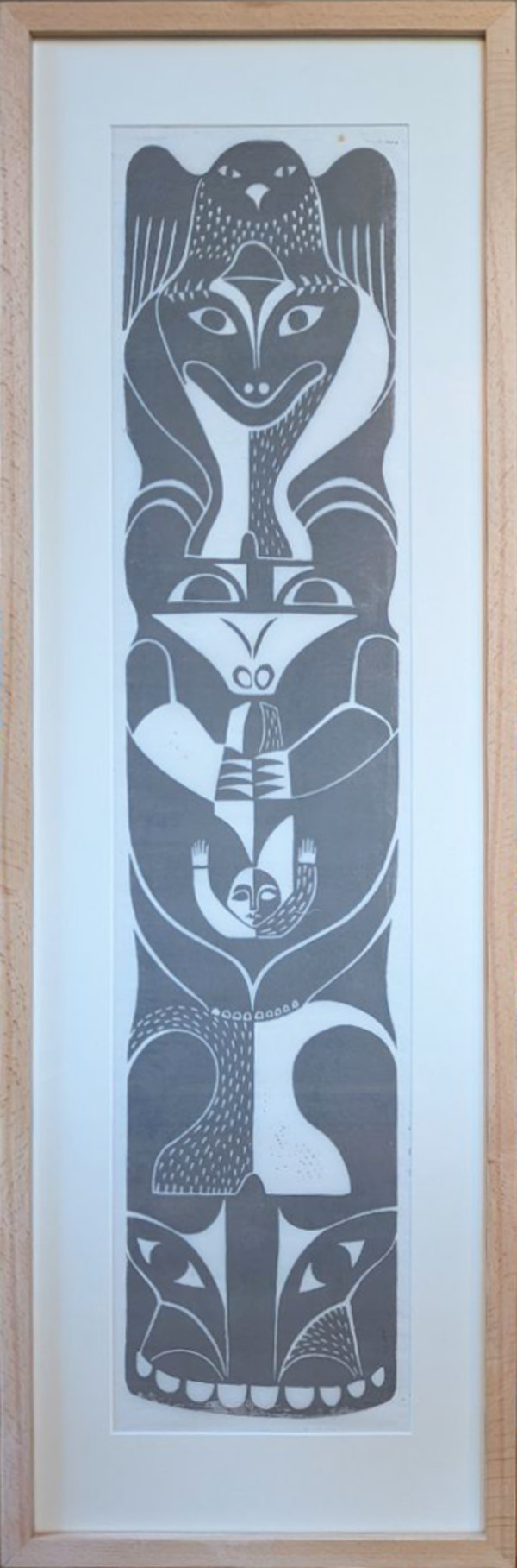 Easter Island Totem (framed) by Emmy Lou Packard