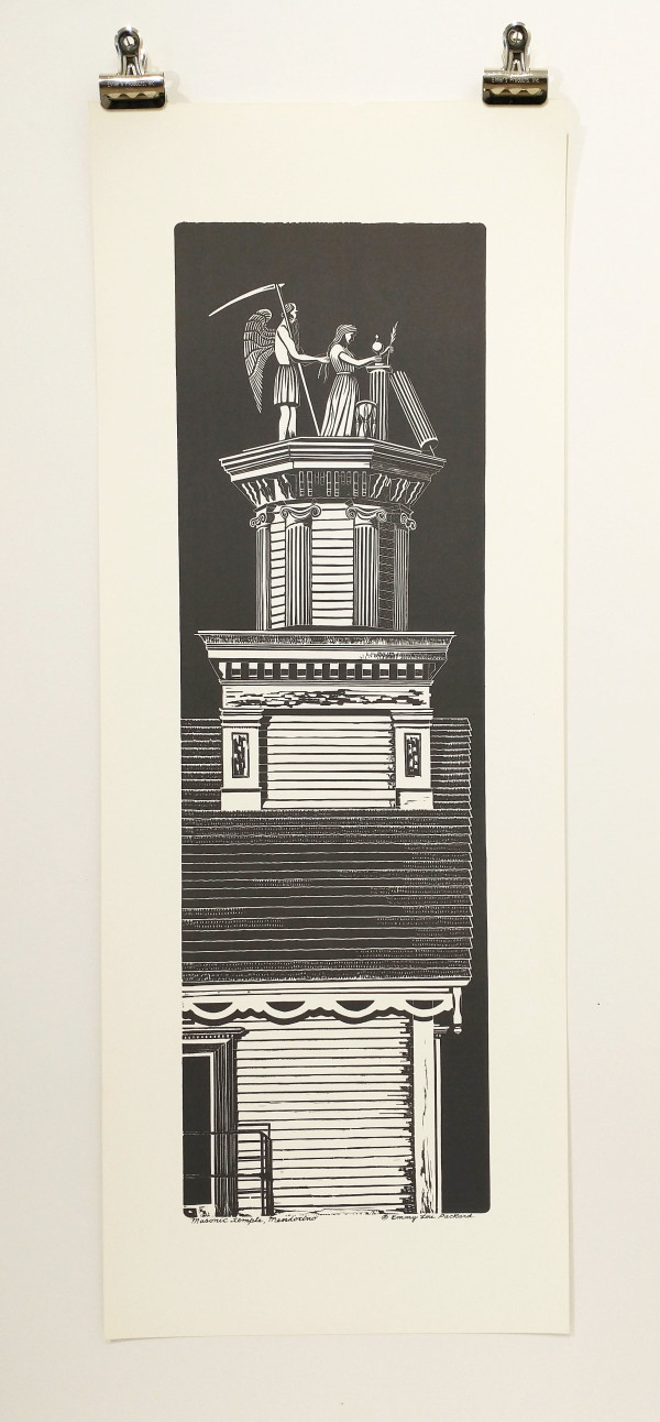Masonic Hall (un-matted vintage reproduction) by Emmy Lou Packard