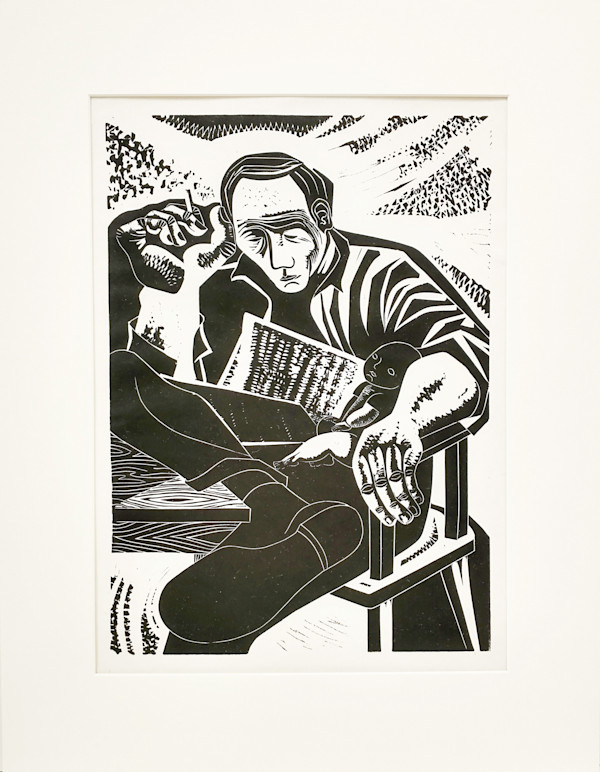 Dad with Baby (unmatted) by Emmy Lou Packard