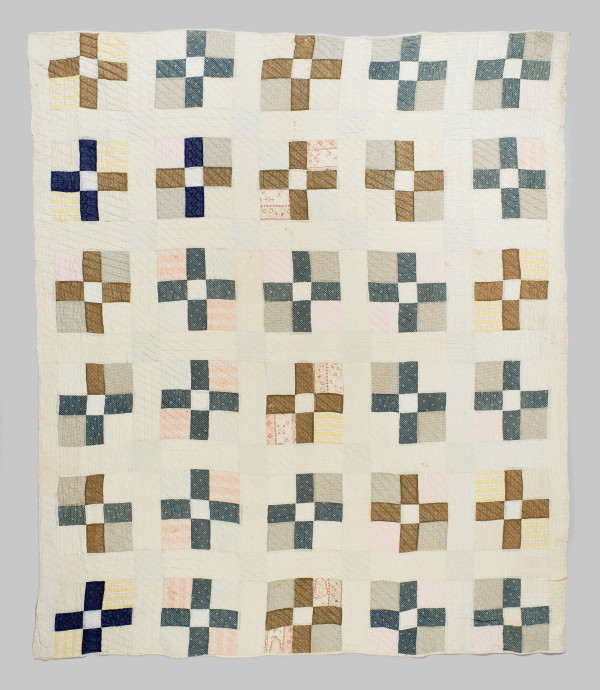 Modified Nine Patch Quilt by Unknown Artist