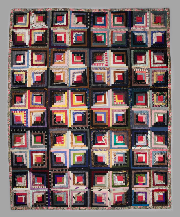 Log Cabin Quilt (Sunshine and Shadow variation) by Elizabeth Barclay