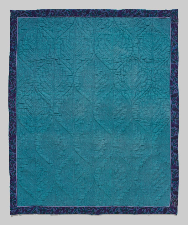 Blue Whole Cloth Quilt by Lucy Hilty