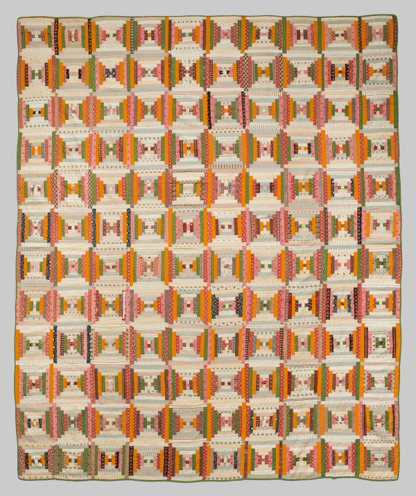 Log Cabin Quilt (Courthouse Steps variation) by Unknown Artist