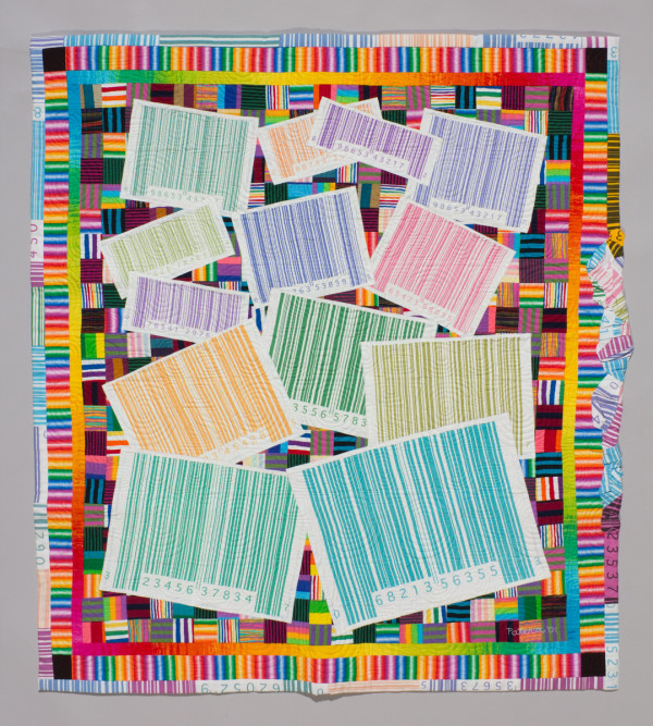 Bar Codes Ugh! Quilt by Charlotte Patera
