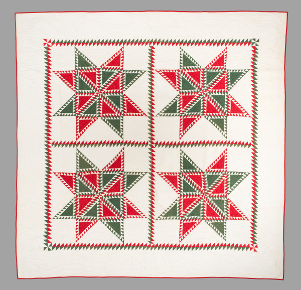 Feathered Star Quilt by Unknown Artist