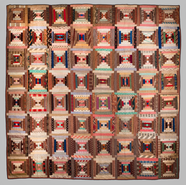 Log Cabin Quilt (Courthouse Steps variation) by Unknown Artist