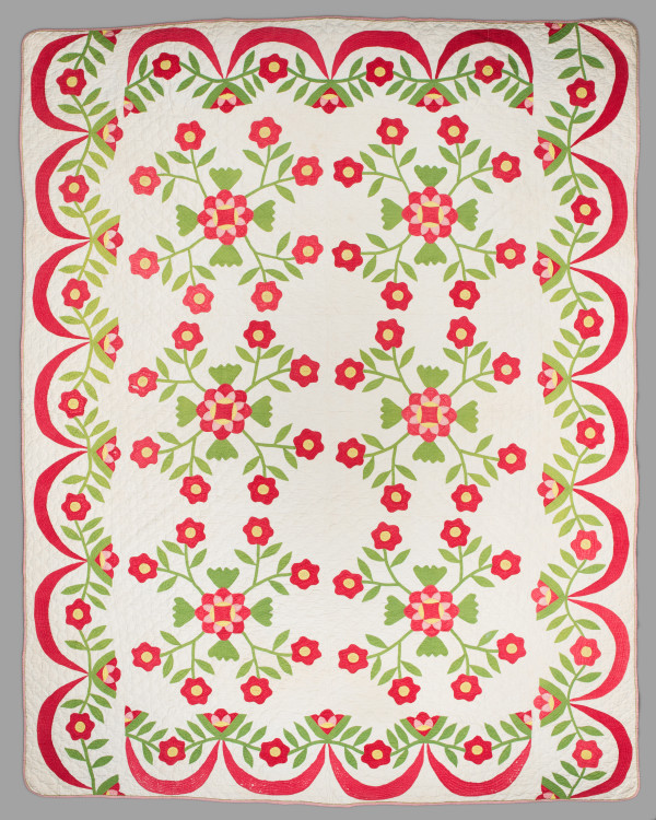 Whig Rose Quilt (variation) by Unknown Artist
