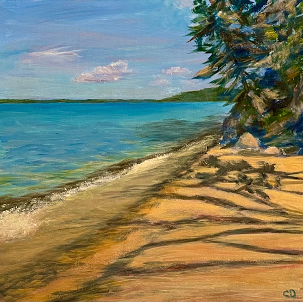 Summer Shore Shadows by Celeste Dumonceaux Delahey