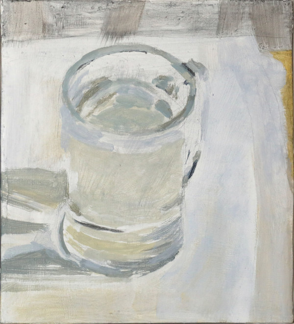Water Glass On Table by Carolin Winkler