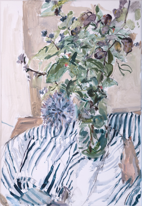 Still Life With Globe Thistle by Carolin Winkler