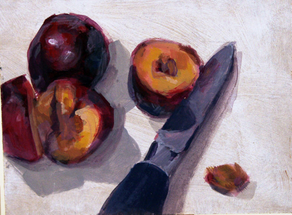 Knife And Plums