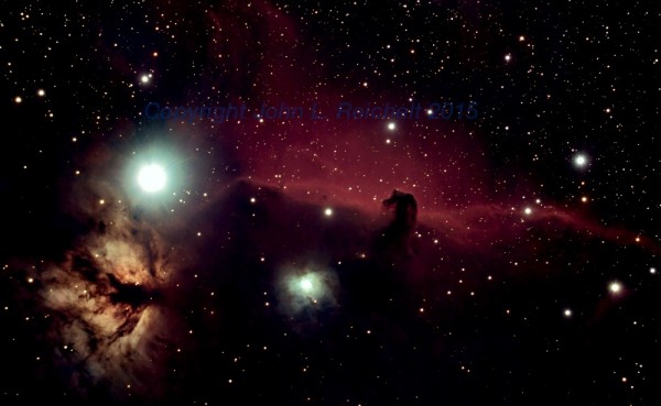 Horsehead Nebula and Flame Nebula by John Reichelt